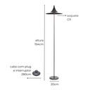 Ver imagem 3 de Luminária de Piso Abajur Chão Tomiko Marrom Cortem (edição Oriental)