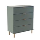 Ver imagem 2 de Cômoda Ditália 4 Gavetas Dm-242 Verde Oliva