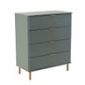Cômoda Ditália 4 Gavetas Dm-242 Verde Oliva - 1