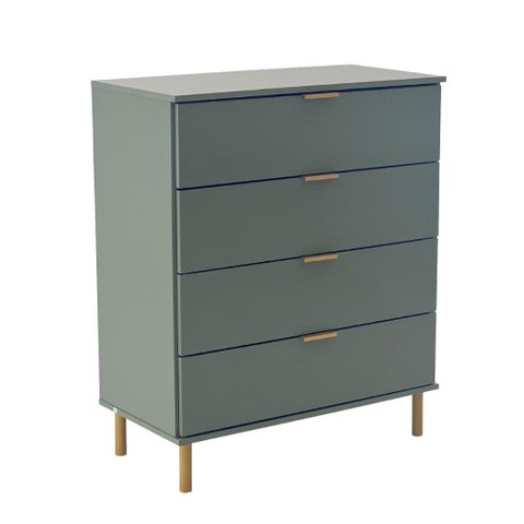 Cômoda Ditália 4 Gavetas Dm-242 Verde Oliva