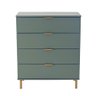 Cômoda Ditália 4 Gavetas Dm-242 Verde Oliva - 5