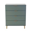 Ver imagem 6 de Cômoda Ditália 4 Gavetas Dm-242 Verde Oliva