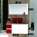 Ver imagem 3 de Conjunto Gabinete Banheiro Diamante 80cm Mdf + Espelheira + Cuba