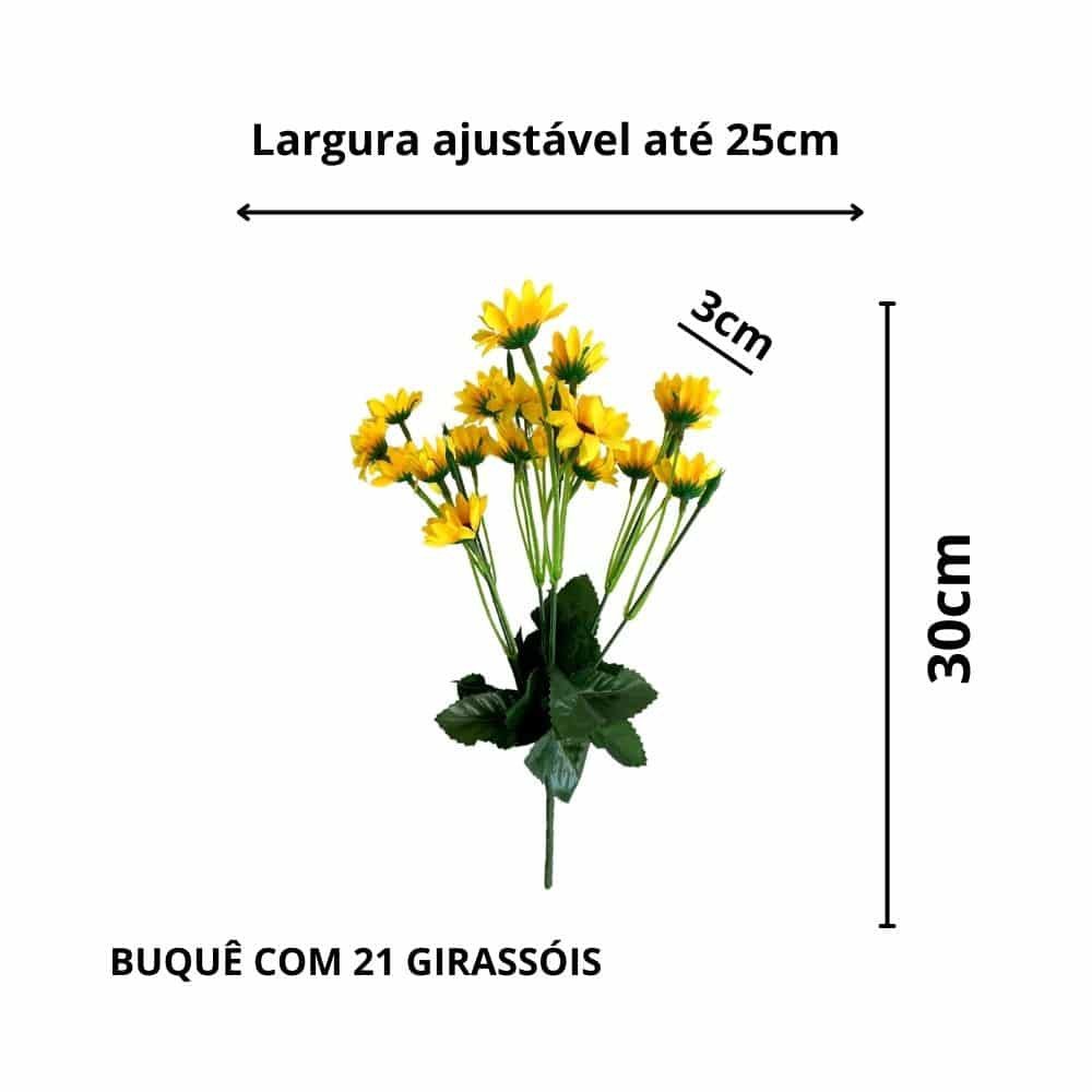 Buque Girassol C/ 42 Flores Montagem De Arranjos Decoração - 2