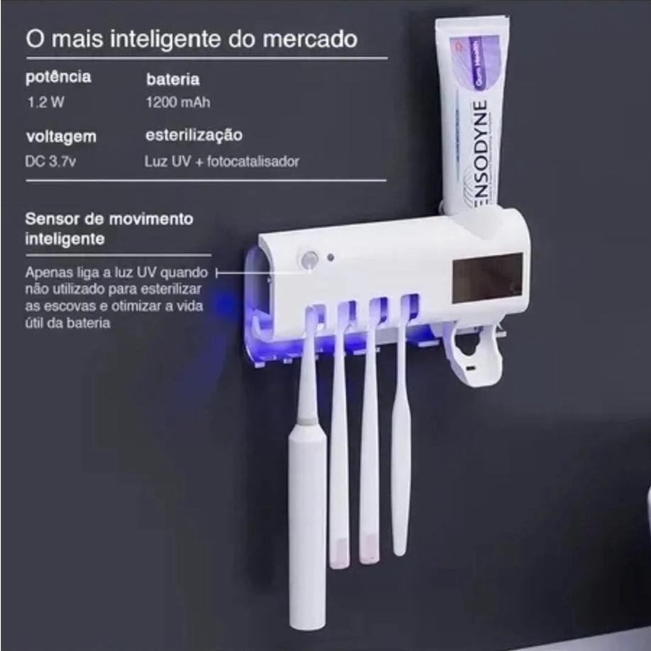 Aplicador Pasta de Dente para Escovas C Esterilizador Uv Aut - 3