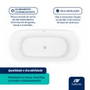 Ver imagem 4 de Banheira de Imersão Freestanding Acrílico Modelo Campeche Tubrax - Nab0003