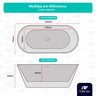 Banheira de Imersão Freestanding Acrílico Modelo Campeche Tubrax - Nab0003 - 5