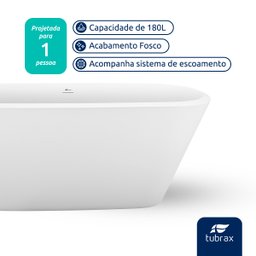 Banheira de Imersão Freestanding Acrílico Modelo Campeche Tubrax - Nab0003 - 3