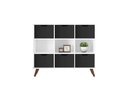 Ver imagem 3 de Nicho Organizador Retro Branco com 6 Gavetas Pretas 108 x 92,5cm - FdECOR