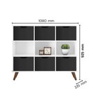 Ver imagem 2 de Nicho Organizador Retro Branco com 6 Gavetas Pretas 108 x 92,5cm - FdECOR