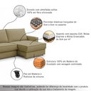 Ver imagem 3 de Sofá Sala de Estar Nilo Retratil Manual 240cm 4 Lugares Bouclê Bege M1 - Monari Design