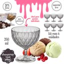 Ver imagem 2 de Taça de Plástico para Sobremesa 350ml Cristal Glamour Incolor com 6 Unidades Plasutil Ref.14252