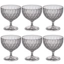 Ver imagem 1 de Taça de Plástico para Sobremesa 350ml Cristal Glamour Incolor com 6 Unidades Plasutil Ref.14252