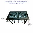 Ver imagem 2 de Fogão para Cozinha Industrial 2 Bocas Queimado com Chama Dupla 40 Cm Sebem