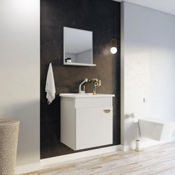 GABINETE PARA BANHEIRO ESSENZA 400 SUSPENSO - BRANCO GAAM ESSENZA 200008 - 1