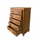 Ver imagem 2 de Cômoda de Madeira Tania 0,85m 5 Gavetas com Pés