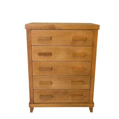 Cômoda de Madeira Tania 0,85m 5 Gavetas com Pés