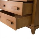 Ver imagem 3 de Cômoda de Madeira Tania 0,85m 5 Gavetas com Pés