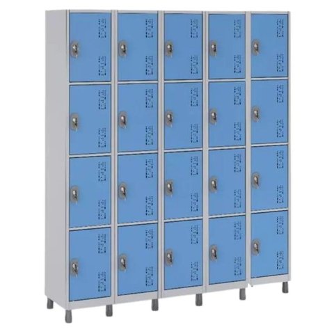 Guarda Volumes de Aço 20 Portas Locker para Vestiarios:azul