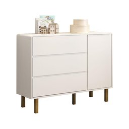 Cômoda Infantil 3 Gavetas com Fraldário Olívia Branco Fosco Carolina Baby - 6