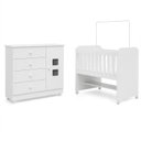Ver imagem 2 de Quarto de Bebê 100% MDF com Mini Berço e Cômoda Life Branco