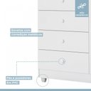Ver mais imagens de Quarto de Bebê 100% MDF com Mini Berço e Cômoda Life Branco