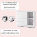 Ver imagem 5 de Quarto de Bebê 100% MDF com Mini Berço e Cômoda Life Branco