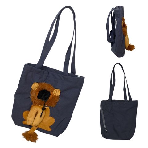 Bolsa Transporte Cao Gato Pet Animal Estimacao Estampa Leao Passeio Ombro Caminhada Viagem