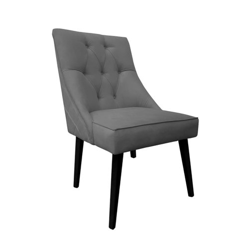 Cadeira de Jantar Bela Capitone Suede Cinza