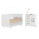 Ver imagem 2 de Quarto de Bebê 100% MDF com Berço Mini Cama Life e Cômoda Fly