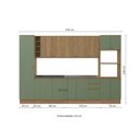 Ver imagem 4 de Cozinha Modulada Celeste Kappesberg 100% Mdf Nogueira/verde 9 Peças