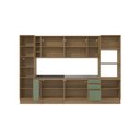 Ver imagem 3 de Cozinha Modulada Celeste Kappesberg 100% Mdf Nogueira/verde 9 Peças