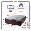 Ver imagem 3 de Conjunto Cama Box King Dakota Preto 193x203x57 Espuma D33