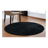 - Tapete Redondo Antiderrapante Pelo Médio 2,00m Diam Preto - 1