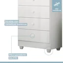 Ver imagem 7 de Quarto de Bebê 100% MDF com Mini Berço e Cômoda Soft Life Branco