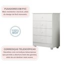 Ver imagem 3 de Quarto de Bebê 100% MDF com Mini Berço e Cômoda Soft Life Branco