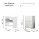 Ver imagem 7 de Quarto de Bebê 100% MDF com Mini Berço e Cômoda Soft Life Branco