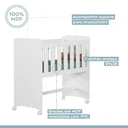 Ver mais imagens de Quarto de Bebê 100% MDF com Mini Berço e Cômoda Soft Life Branco