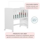 Ver imagem 4 de Quarto de Bebê 100% MDF com Mini Berço e Cômoda Soft Life Branco