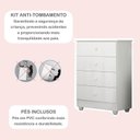Ver imagem 2 de Quarto de Bebê 100% MDF com Mini Berço e Cômoda Soft Life Branco