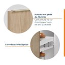 Ver imagem 7 de Balcão Porta Tempero 20cm sem Tampo com Rodapé Ipanema CabeCasa MadeiraOriginals Branco/Acácia
