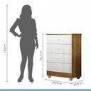 Ver imagem 4 de Quarto de Bebê 100% MDF com Mini Berço e Cômoda Soft Life Branco/Madeirado Ypê