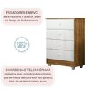 Ver imagem 7 de Quarto de Bebê 100% MDF com Mini Berço e Cômoda Soft Life Branco/Madeirado Ypê