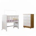 Ver imagem 2 de Quarto de Bebê 100% MDF Com Mini Berço e Cômoda Soft Life