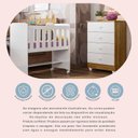 Ver mais imagens de Quarto de Bebê 100% MDF com Mini Berço e Cômoda Soft Life Branco/Madeirado Ypê