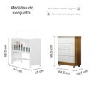 Ver imagem 3 de Quarto de Bebê 100% MDF com Mini Berço e Cômoda Soft Life Branco/Madeirado Ypê