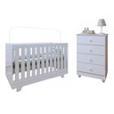 Ver imagem 2 de Quarto de Bebê 100% MDF com Berço Mini Cama Life e Cômoda Soft Life Branco
