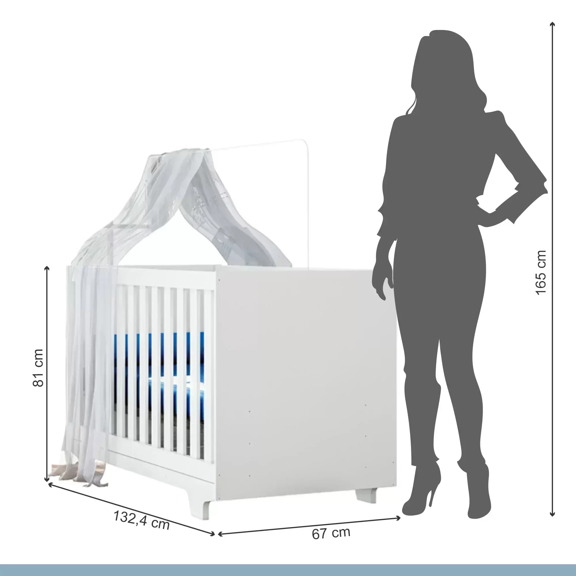 Quarto de Bebê 100% MDF com Berço Mini Cama Life e Cômoda Soft Life - 4