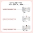 Ver mais imagens de Quarto de Bebê 100% MDF com Berço Mini Cama Life e Cômoda Soft Life Branco