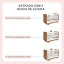 Ver mais imagens de Quarto de Bebê 100% MDF com Berço Mini Cama Life e Cômoda Soft Life Branco/Madeirado Ypê